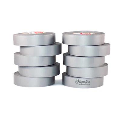 T.R.U. TapesSupply 10 Rolls Pack Gray Electrical Tape 3/4" x 66 ft