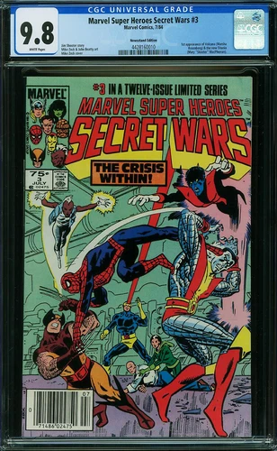 Marvel Super Heroes Secret Wars #3 9.8 NEWSSTAND 1st Volcana Titania! Q8 cm