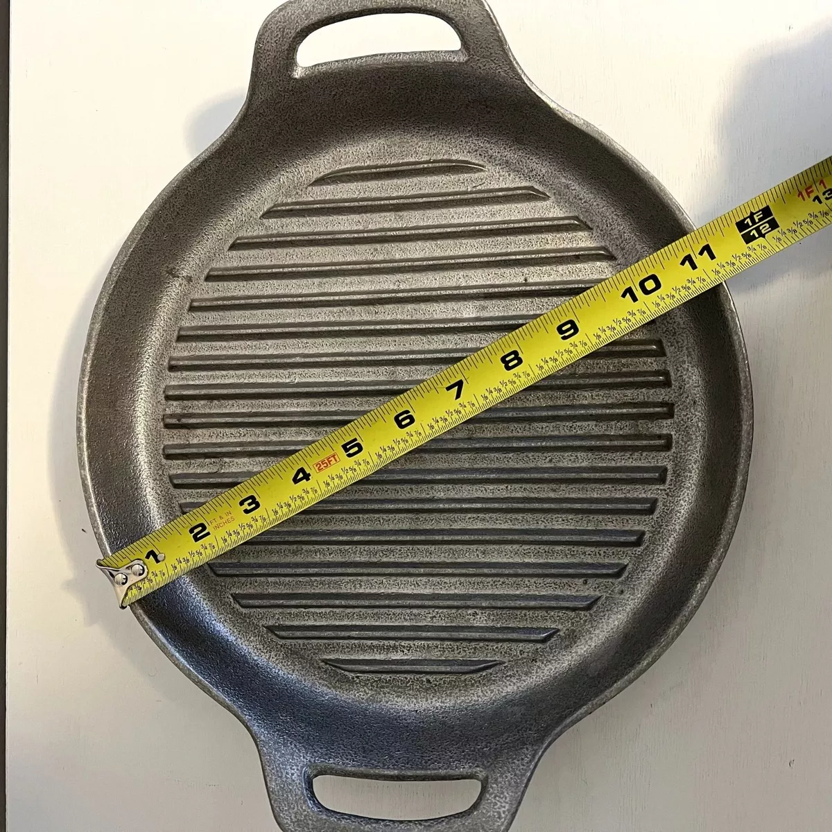 Bobby Flay Cast Aluminum Round Grill To Table Ribbed Sizzle Skillet Pan  Fajitas