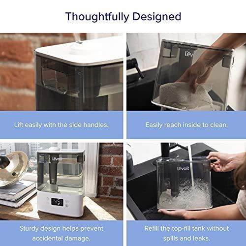 LEVOIT Humidifiers for Bedroom Large Room Home, Smart Wifi Alexa Control, 6L Top - Picture 3 of 11