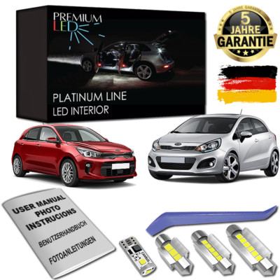 KIA RIO LED Innenraumbeleuchtung Premium Komplett Set Weiß 7 SMD UB YB MK3 MK4