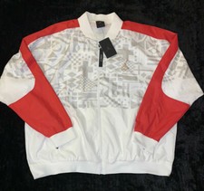 Nike Air Jordan Flight Legacy Fiba Jacket White Red Mens travis yeezy ye hype