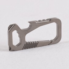 Outdoor Titanium TC4 Key Chain Carabiner Bottle Opener Portable Multi EDC Tool