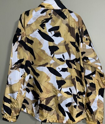 NWT MONCLER Yellow OCT Camouflage Zip Up Jacket Size 5 Xlarge