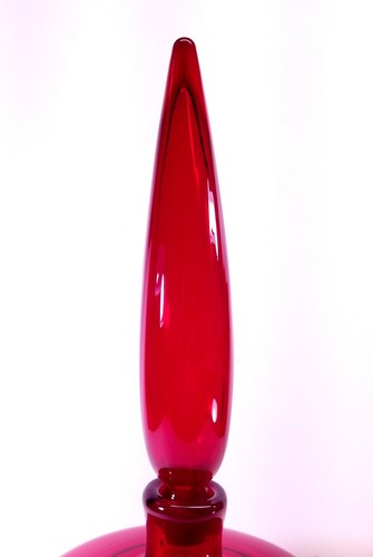 Blenko Regal Specialty Line 9-RE Ruby Red Decanter Historic Period Husted 1960 - Picture 10 of 18