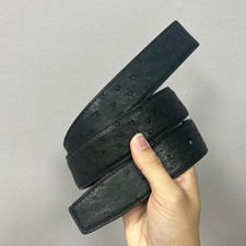 Genuine Ostrich Skin leather Belt , 1-1/2 Casual Belt Dress Belt for men