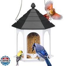 Kingsyard Metal Bird Feeder for Outdoors Hanging, 3 lbs Seed Feeder, Wild Bir