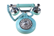 Vintage 70s Western Electric French Princess Tiffany Blue Rotary Phone Telephone