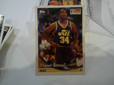1994 Topps #374 Bryon Russell Utah Jazz 2nd Round NBA Draft Basketball Card