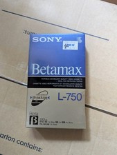 Sony Betamax L-750 Blank Beta Betamax Cassette Tapes SEALED NEW x 8