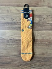 Stance X Rocket Power Sam And Twister Orange Crew Socks Brand New Size Large.
