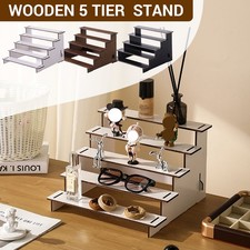 5 Tier Wooden Cupcake Dessert Display Stand Rustic Tiered Organizer Holder 2025