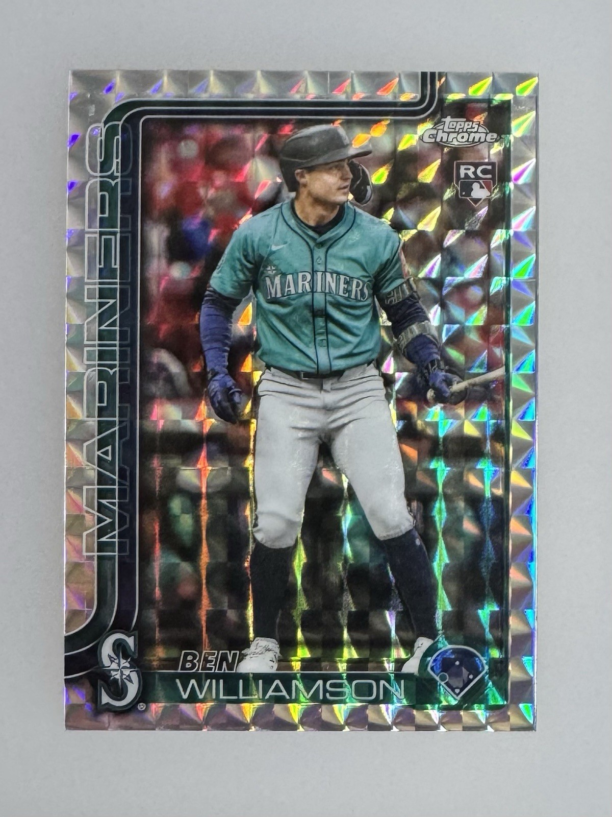 2025 Topps Chrome Update Ben Williamson RC Geometric Refractor #USC168 Mariners