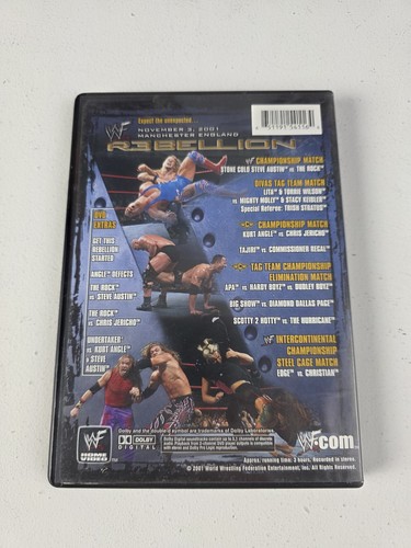 WWF - Rebellion 2001 (DVD, 2002) Mint And Complete - Imagen 3 de 4