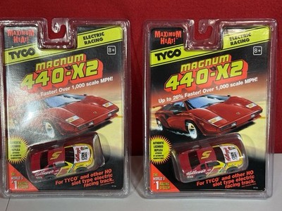 LOT OF 2 NOS TYCO MAGNUM 440-X2 KELLOGS #5 SLOT CARS HO NASCAR- FREE MAILING