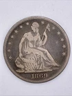 1869 Seated Liberty Half Dollar- Rare w/ 795,300 Mintage