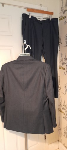 Racing Green Suit Navy Blue 2 Piece Suit, Jacket 46 Trousers W 40 L31 Occasions - Picture 3 of 15