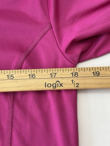 Peloton Top Women Size Medium Pink Logo 1/4 Zip Stretch Spinning Cycling Workout - Picture 8 of 10