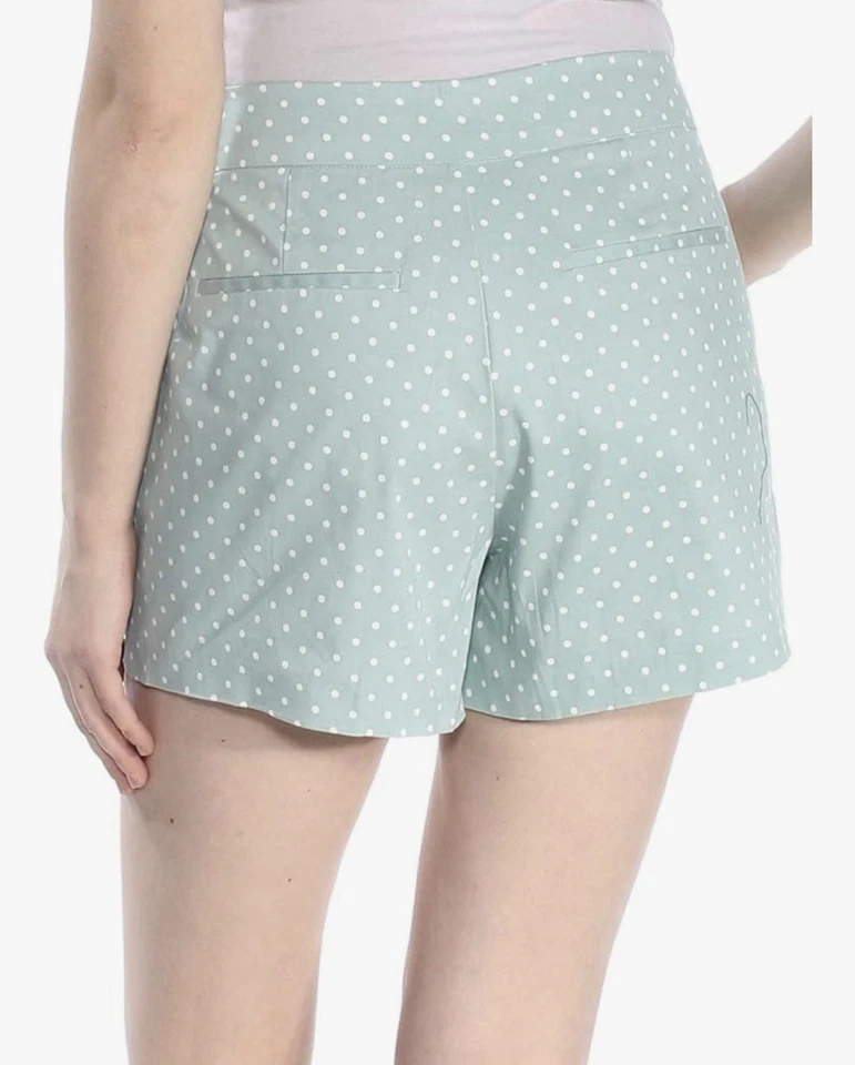 Maison Jules 女式 Polkadot 棉斜纹布薄荷绿色短裤 L(10) 码 — 第 2/4 张图片