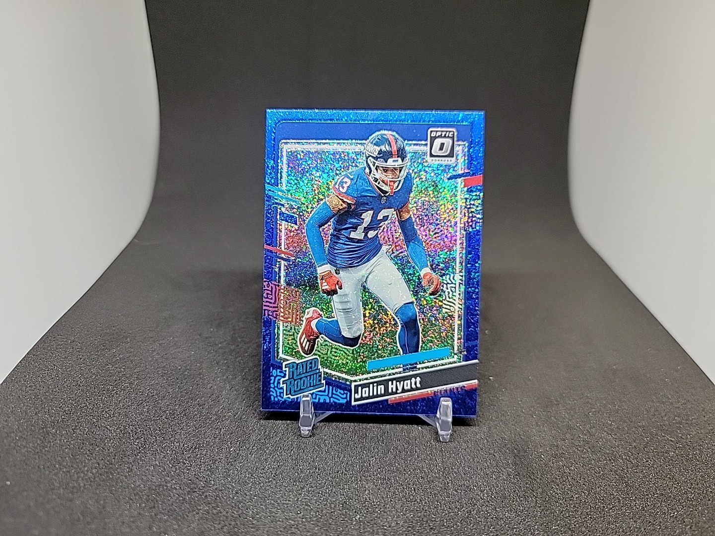 2023 Panini Donruss Optic - Rated Rookie Jalin Hyatt #279 Blue Glitter Prizm rc