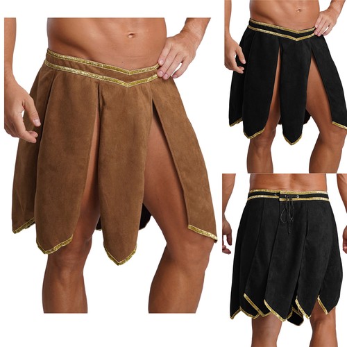 Mens Armor Skirt Night Club Costume Shiny Outfits Fancy Cosplay Dress-Up Party - Picture 2 of 39