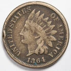 1864 CN Indian Head Penny Cent Very Good (VG) Details