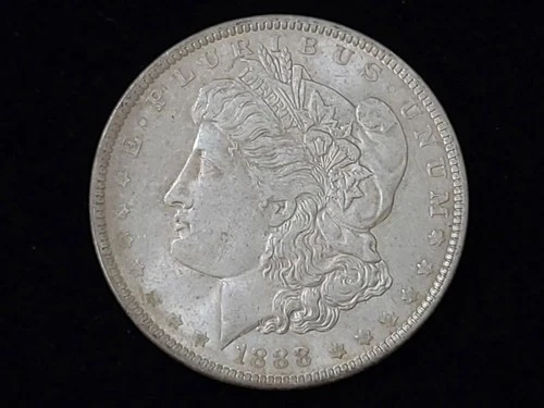 1888 Morgan Silver Dollar About Uncirculated+ NICE!