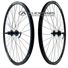 Alex GD24 700c Black Cassette Type Disc Tubeless Ready Wheelset 9x100 10x135 QR
