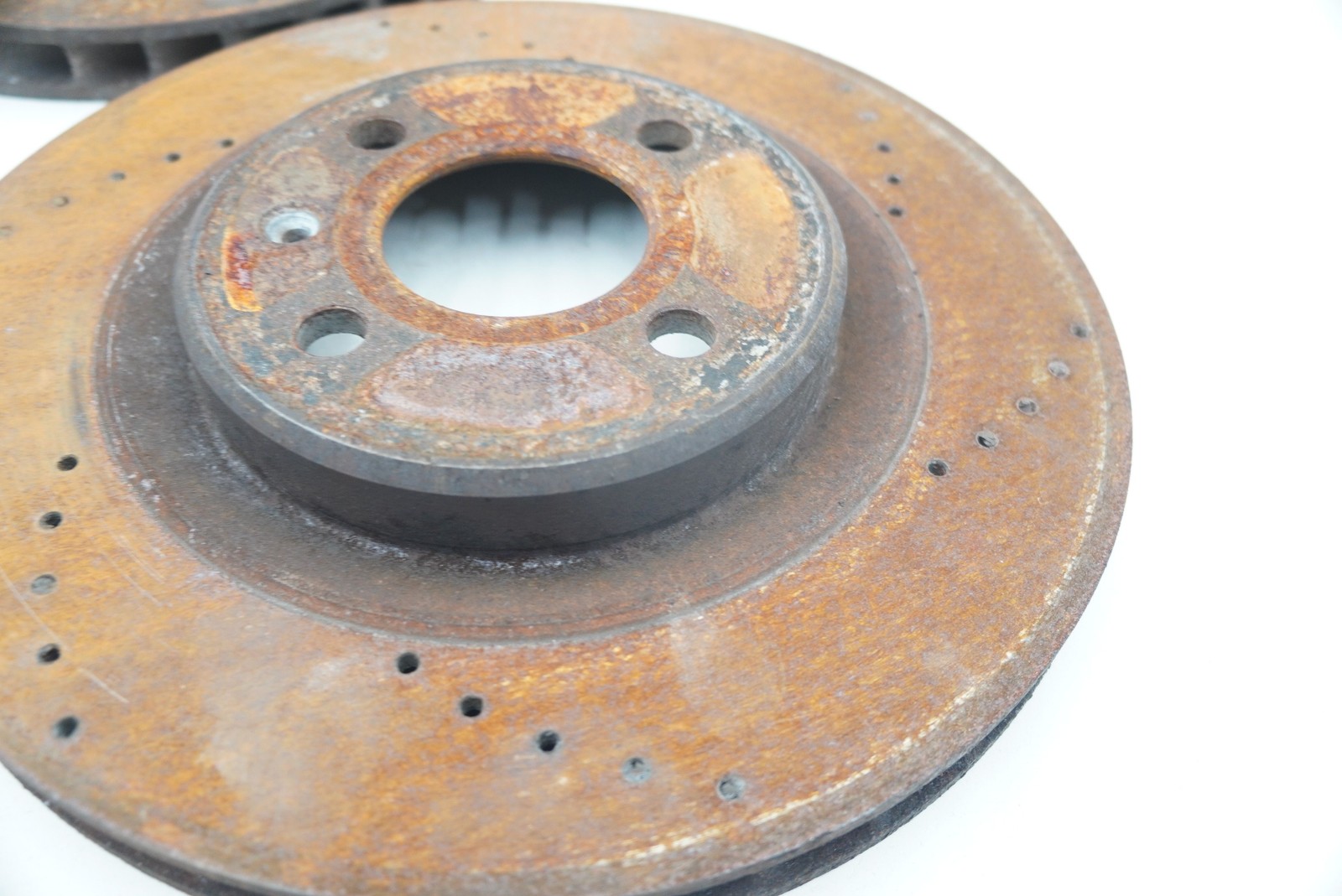 Set 3 Disc Brake Rotor Cross Drilled D117J0031F OEM Lotus Elise Exige 2001-22