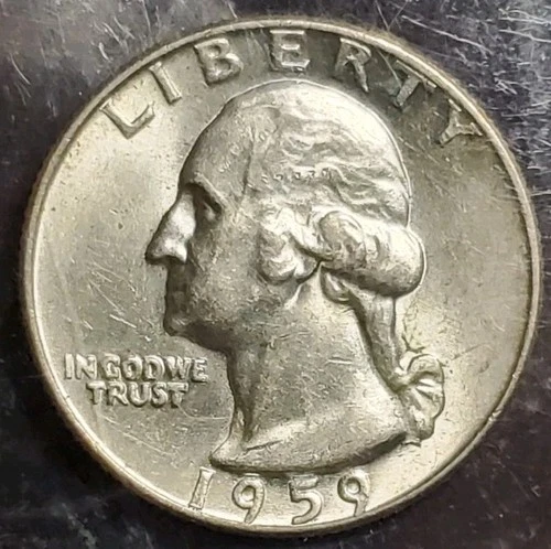 1959-D 25C Washington Quarter Xf Details