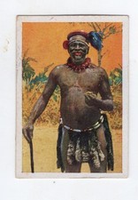 Cigarette Card c1930 Tribal Chief South Africa
