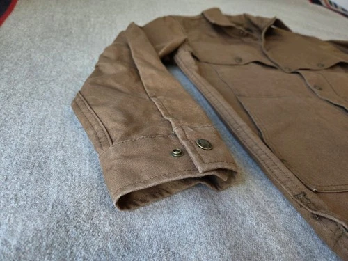 Filson Dry Tin Cloth Jac-Shirt | Small | Made in USA | Sepia | Discontinued image 9