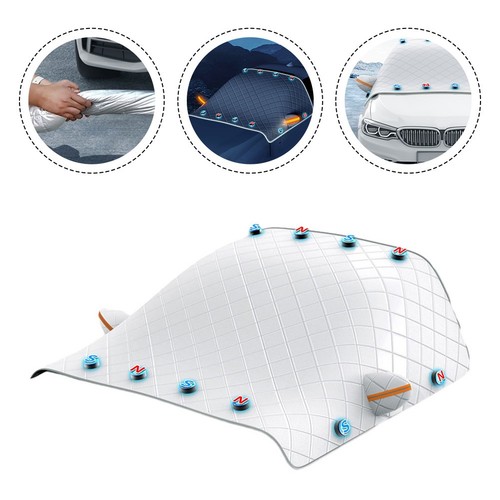 Large Size Silver Car Snow Visor for Enhanced Winter Coverage 235x148cm - Picture 10 of 12