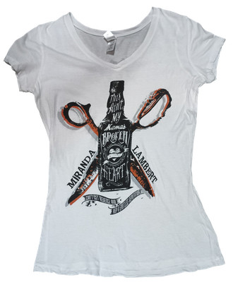 Miranda Lambert This Ain't My Mama's Broken Heart White Womens Medium T-Shirt