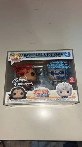 Funko Hashirama Tobirama 2Pack Pop Naruto AE Exclusive Signed By Both English VA