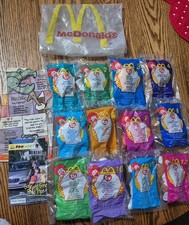 TY TEENIE BEANIE BABIES 1998 COMPLETE SET MCDONALD'S HAPPY MEAL W/ORIGINAL BAG