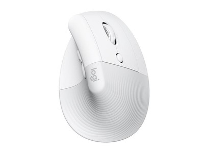 Logitech Lift White Wireless Vertical Mouse 4000DPI Bluetooth Logi Bolt