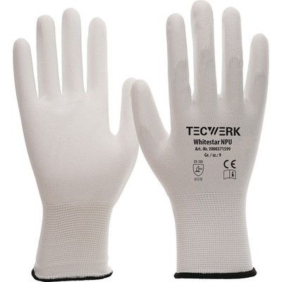 Handschuhe Whitestar NPU Gr.9 (XL) weiß EN 388 PSA II TECWERK