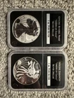 2 Coin Set - 2013 American Silver Eagle - Reverse Proof & Enhanced