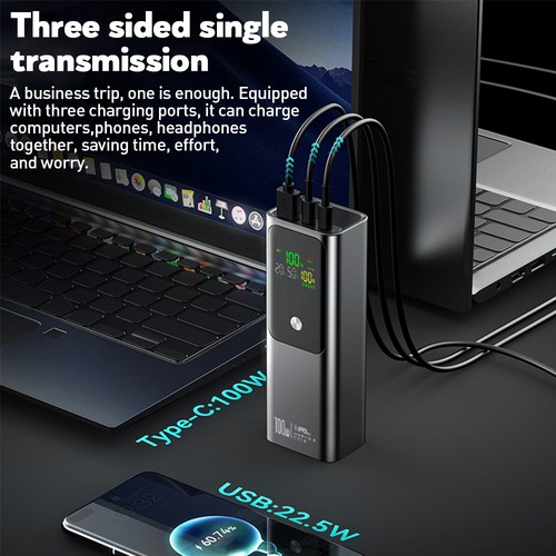 Power Bank, 100W 50000mAh Powerbank PD Klein Aber Stark für Laptop Phone Tablet - Afbeelding 12 van 22