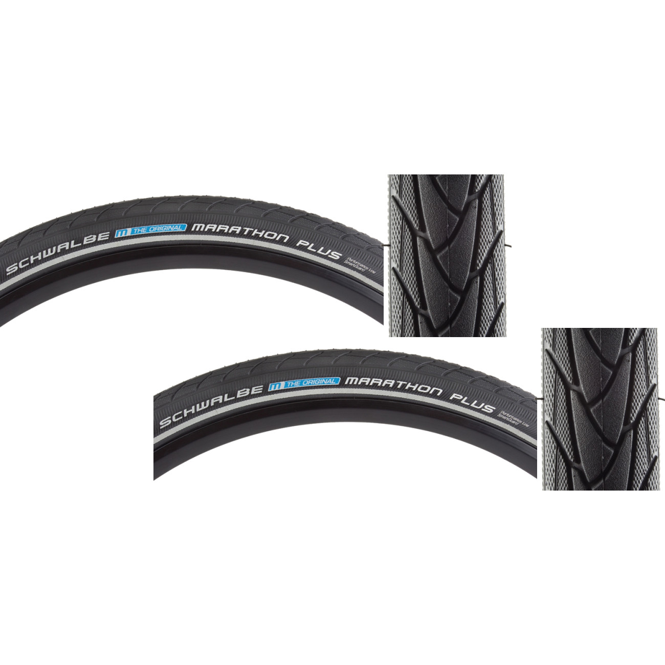2 Pack Schwalbe Marathon Plus Performance Twin SmartGuard 26x1.35 Wire TPI 100