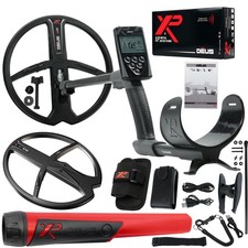 XP Deus Metal Detector Bundle MI-6 Pinpointer, Remote, 9" 11" X35 Coils