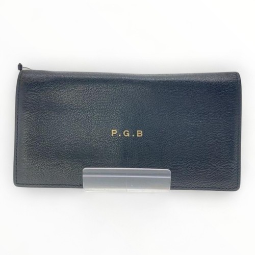 COACH Portafoglio Lungo Pelle Nero Autentico Uomo D:0.59 H:3.54 W:7