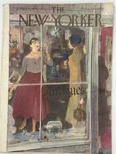 New Yorker March 31 1951 Garrett Price Antique Shop Cover Vintage Magazine