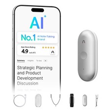Plaud NotePin S AI Voice Recorder Wearable 64GB Silver