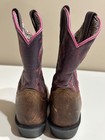 Dan Post Girl’s Majesty Leather Square Toe Boots DPC2947 Size 1 D Brown Pink — photo 6