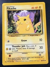 Pokémon Pikachu 58/102 Base Set 1999 WOTC Vintage Original Card