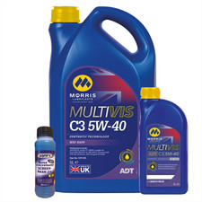 Morris 5W40 Fully Synthetic Engine Oil 6L ACEA C3 Longlife-04 + Screen Wash 8.25 per litre