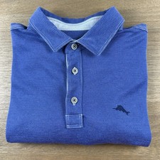 Tommy Bahama IslandZone Palmetto Paradise Polo Men's Large L Blue Shirt