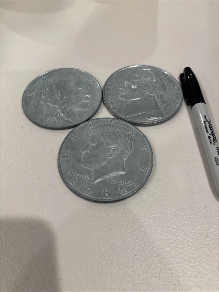 Large Untied States Coins Set Of 3 Good Condition  - Image 2 of 4